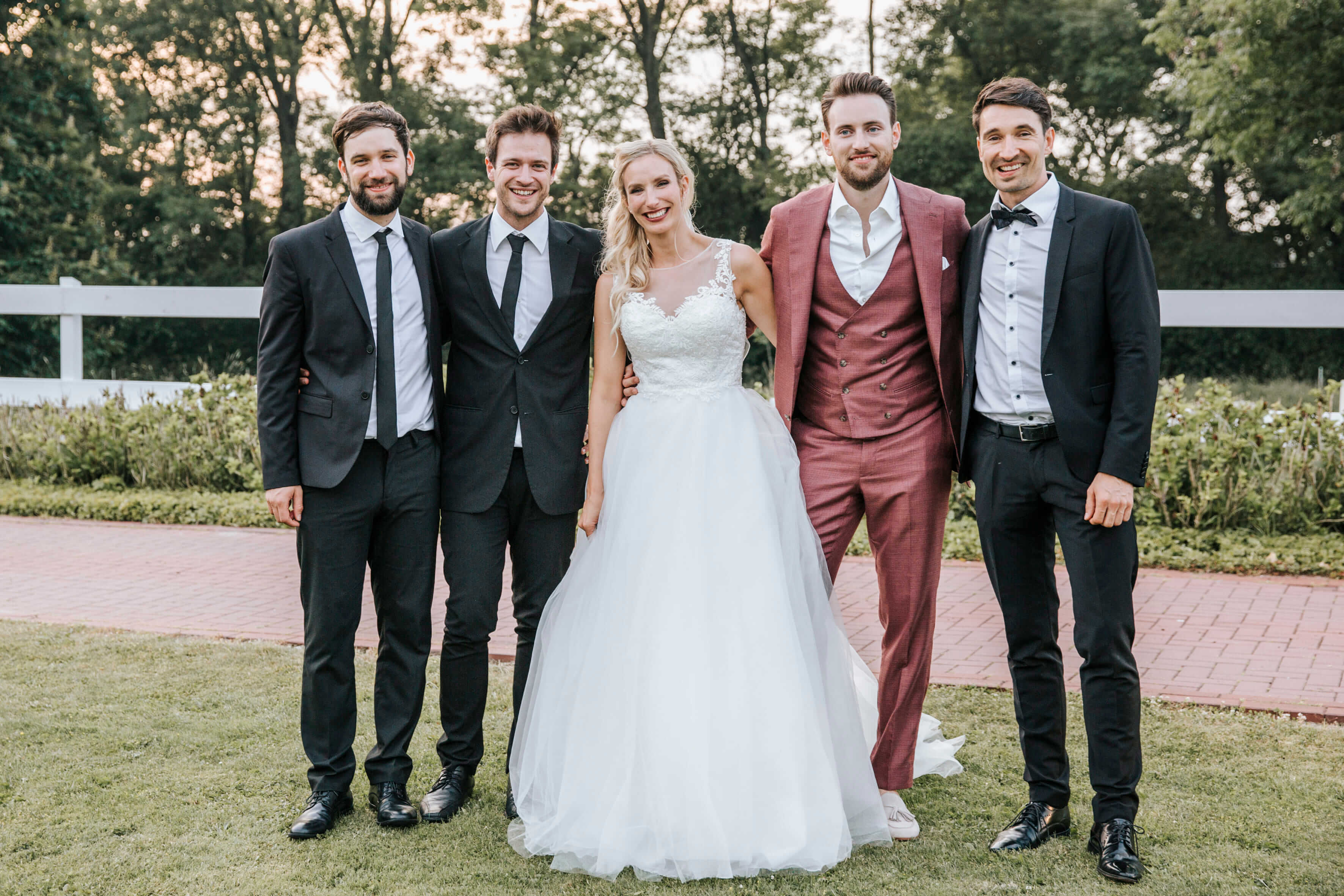 Liveband mit Hochzeitspaar Shooting